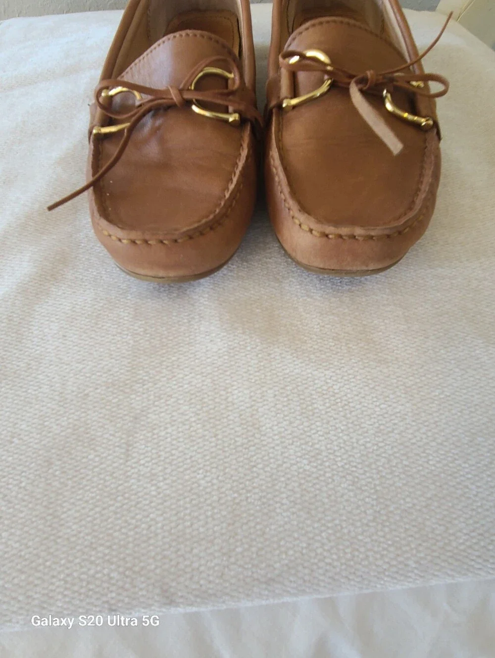 Womens Lauren Ralph Lauren Briley Moccasin Loafers in Tan Size 6.5